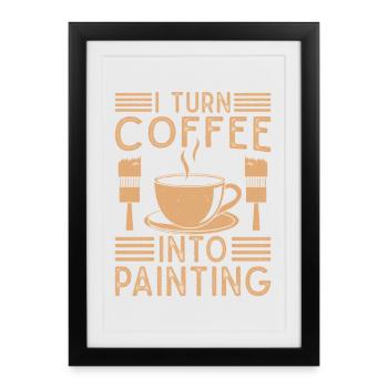 Peintre en bâtiment papa Cadeaux uniques - Affiche encadrée (27 × 37 cm) - noir - Devant