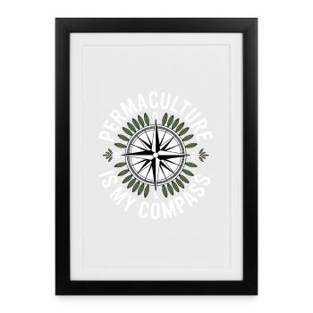 Permaculture philosophy of life for nature lovers - Framed poster (27 × 37 cm) - black - Front