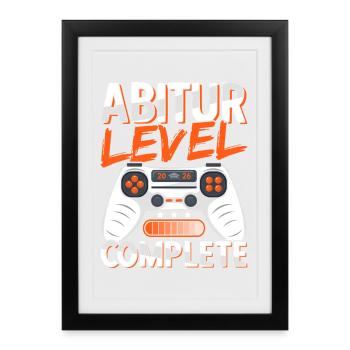 Abi 2026 Abitur Gymnasium Graduation Abiturient - Framed poster (27 × 37 cm) - black - Front