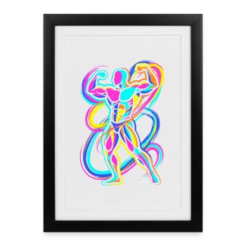 Bodybuilder - Framed poster (27 × 37 cm) - black - Front
