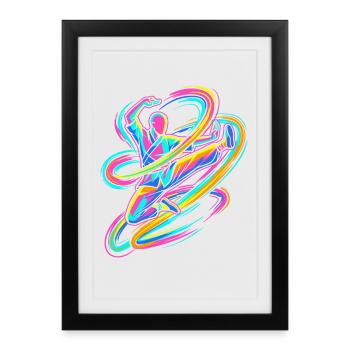 karate - Framed poster (27 × 37 cm) - black - Front