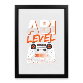 Abi 2026 Abitur Gymnasium Graduation Abiturient - Framed poster (27 × 37 cm) - black - Front