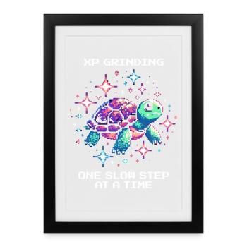 Grinding XP | Turtle - Framed poster (27 × 37 cm) - black - Front