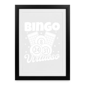 Bingo Player Virtuoso Bingo - Framed poster (27 × 37 cm) - black - Front
