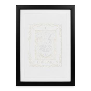 Real Bad Luck Dice Tarot Pen and Paper - Framed poster (27 × 37 cm) - black - Front