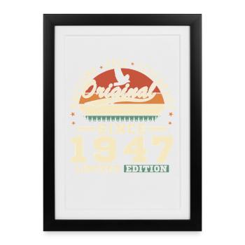 1947 Vintage Retro Birthday Gift - Framed poster (27 × 37 cm) - black - Front