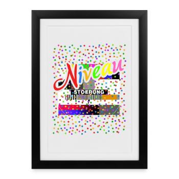Level Disturbance Test Picture Costume Carnival - Framed poster (27 × 37 cm) - black - Front