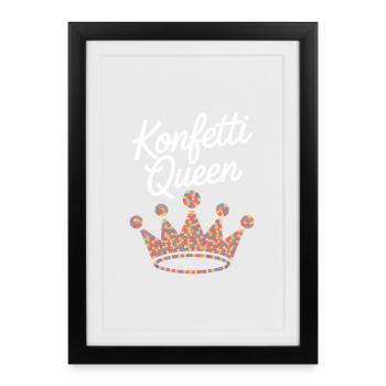 Confetti Queen Karneva - Framed poster (27 × 37 cm) - black - Front