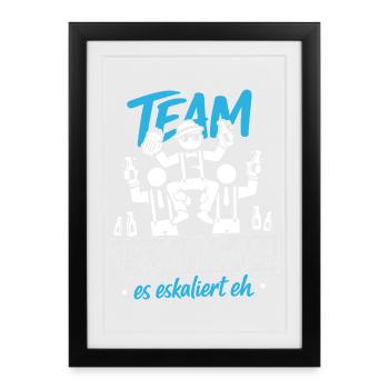T-shirt Homme de la fête de garçon JGA Polterer - Affiche encadrée (27 × 37 cm) - noir - Devant