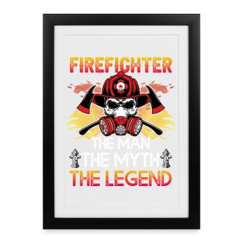 Fire brigade - Framed poster (27 × 37 cm) - black - Front