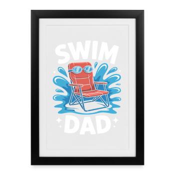 Swimming Sayings Funny Swimming Gift - Framed poster (27 × 37 cm) - black - Front
