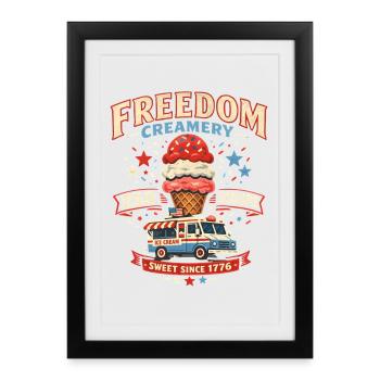  250 Years America Anniversary 4th Of July Freedom - Framed poster (27 × 37 cm) - black - Front