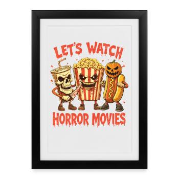 Scary Horror Movie Fans Halloween Horror Movie - Framed poster (27 × 37 cm) - black - Front