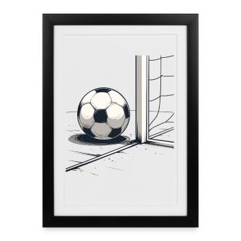 Balle au filet But - Affiche encadrée (27 × 37 cm) - noir - Devant