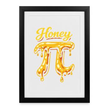 Honey Pi - Honey Pie Pun - Framed poster (27 × 37 cm) - black - Front