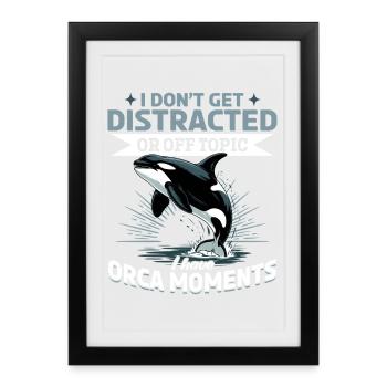 Funny Orca - Framed poster (27 × 37 cm) - black - Front