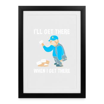 Post Postmark Postman - Framed poster (27 × 37 cm) - black - Front