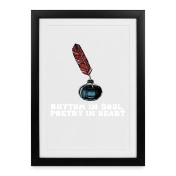 Quill of Soul, Poetry in Heart - Framed poster (27 × 37 cm) - black - Front
