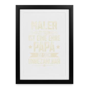 Maler Papa - Gerahmtes Poster (27 × 37 cm) - Schwarz - Vorne