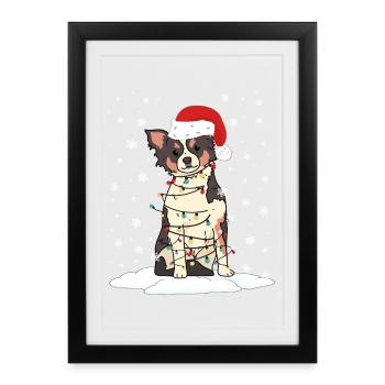 Chihuahua Chihuahueño Christmas - Framed poster (27 × 37 cm) - black - Front