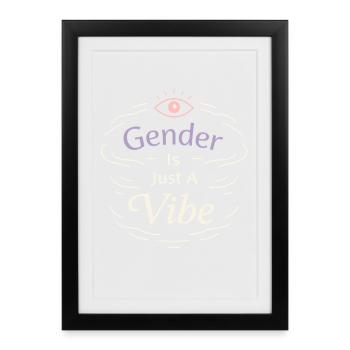 Queer Trans Bekräftigt Trostidentitätsliebe - Gerahmtes Poster (27 × 37 cm) - Schwarz - Vorne