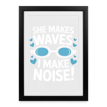 Swimming Sayings Funny Swimming Gift - Framed poster (27 × 37 cm) - black - Front