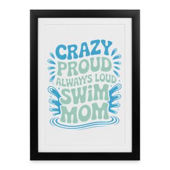 Swimming Sayings Funny Swimming Gift - Framed poster (27 × 37 cm) - black - Front