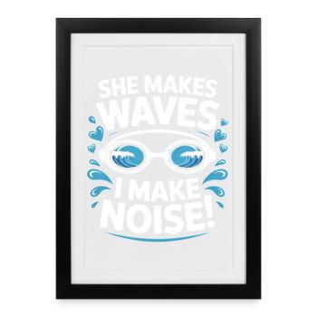 Swimming Sayings Funny Swimming Gift - Framed poster (27 × 37 cm) - black - Front