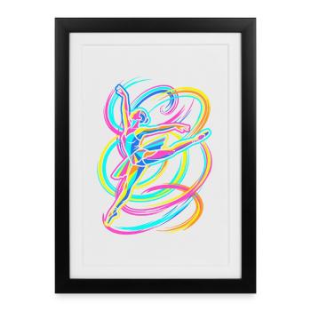Ballerina Dance - Framed poster (27 × 37 cm) - black - Front