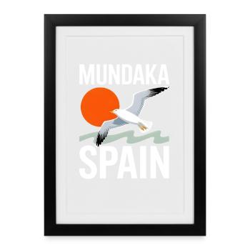 Mundaka Spain - Framed poster (27 × 37 cm) - black - Front