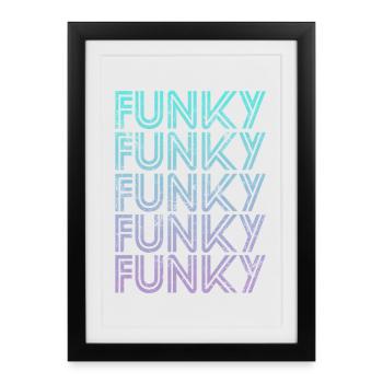 Funky Vintage - Affiche encadrée (27 × 37 cm) - noir - Devant