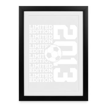 ÉDITION LIMITÉE 2013 FOOTBALL 13E ANNIVERSAIRE - Affiche encadrée (27 × 37 cm) - noir - Devant
