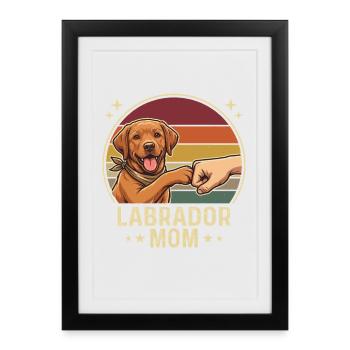 Affrontement entre la mère rétro et la patte rousse - Affiche encadrée (27 × 37 cm) - noir - Devant