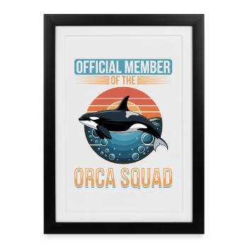 Funny Orca - Framed poster (27 × 37 cm) - black - Front