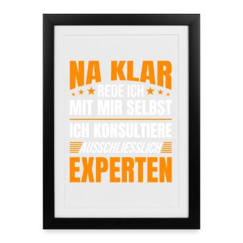 Auto-discussion en disant l’opinion d’expert - Affiche encadrée (27 × 37 cm) - noir - Devant