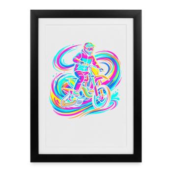 motocross riders - Framed poster (27 × 37 cm) - black - Front