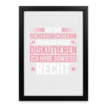 Referee does not have to discuss - Framed poster (27 × 37 cm) - black - Front