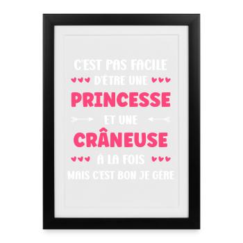 craneuse - Affiche encadrée (27 × 37 cm) - noir - Devant