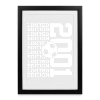 LIMITED EDITION 2001 FOOTBALL 25TH BIRTHDAY - Framed poster (27 × 37 cm) - black - Front