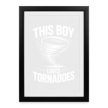 Tornado Sayings Tornadoes Funny Tornado Gift - Framed poster (27 × 37 cm) - black - Front