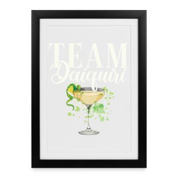 Équipe de cocktails de soirée de jeune fille Daiquiri - Affiche encadrée (27 × 37 cm) - noir - Devant
