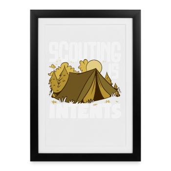 Le scoutisme est vraiment drôle Scout - Affiche encadrée (27 × 37 cm) - noir - Devant