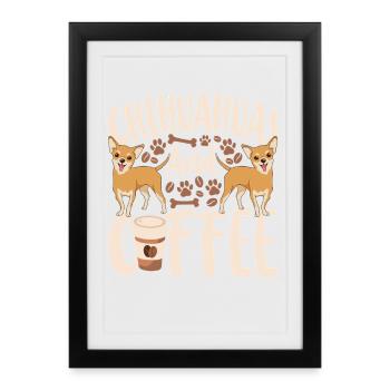 Chihuahua Chihuahueño Coffee - Framed poster (27 × 37 cm) - black - Front