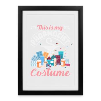 This Is My Apothecary Costume Pharmacy Tech - Framed poster (27 × 37 cm) - black - Front