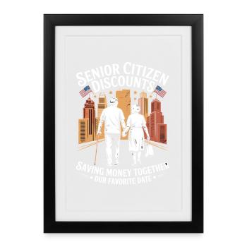 Humor for Seniors Savings Jokes Retirement Life - Framed poster (27 × 37 cm) - black - Front