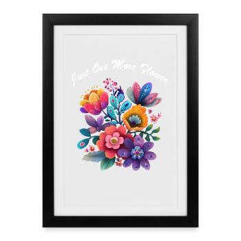 Encore un jardin de fleurs Jardinier de fleurs - Affiche encadrée (27 × 37 cm) - noir - Devant