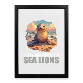 Lions de mer Lion de mer - Affiche encadrée (27 × 37 cm) - noir - Devant