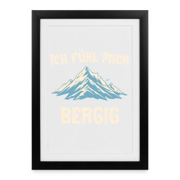 Je me sens montagneuse - Affiche encadrée (27 × 37 cm) - noir - Devant