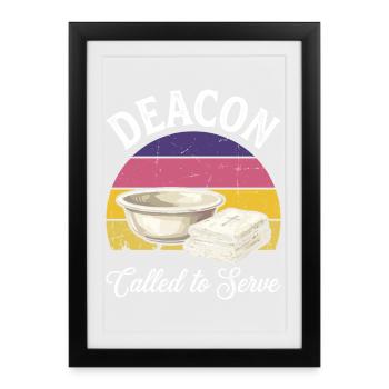 Church Religious Deacon Called To Serve - Framed poster (27 × 37 cm) - black - Front