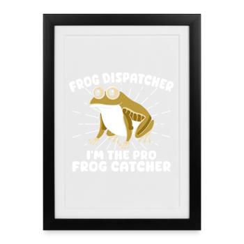 Frog Catcher Dispatcher The Pro Frog - Framed poster (27 × 37 cm) - black - Front